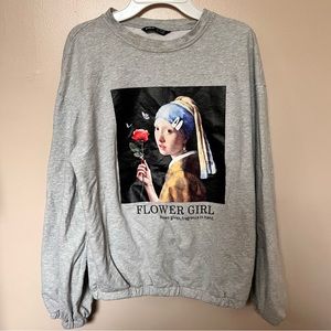 ‘Girl with the Pearl Earring’ Sweatshirt • SHEIN